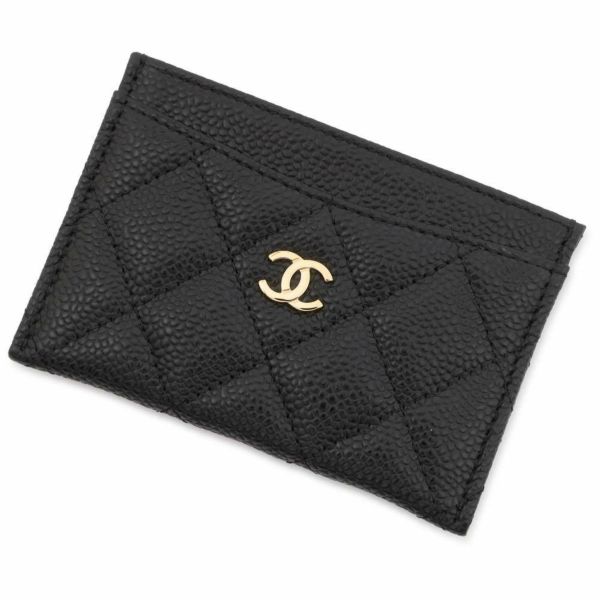 シャネル カードケース クラシック マトラッセ ココマーク AP0213 CHANEL 定期入れ 名刺入れ パスケース 黒