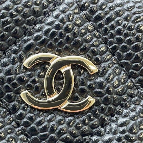 シャネル カードケース クラシック マトラッセ ココマーク AP0213 CHANEL 定期入れ 名刺入れ パスケース 黒