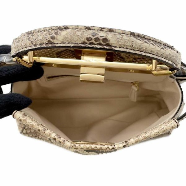 フェンディ ハンドバッグ ミニ ピーカブー パイソン 8BN244 FENDI