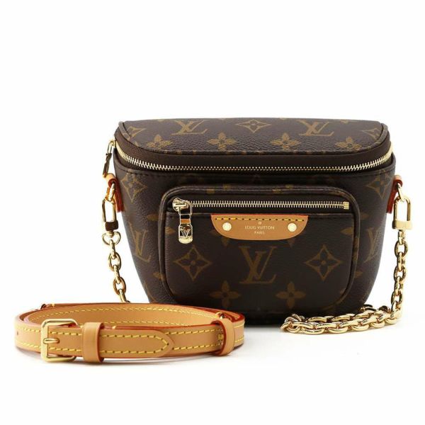 ルイヴィトン ショルダーバッグ モノグラム ミニ バムバッグ M82335 LOUIS VUITTON ブラウン