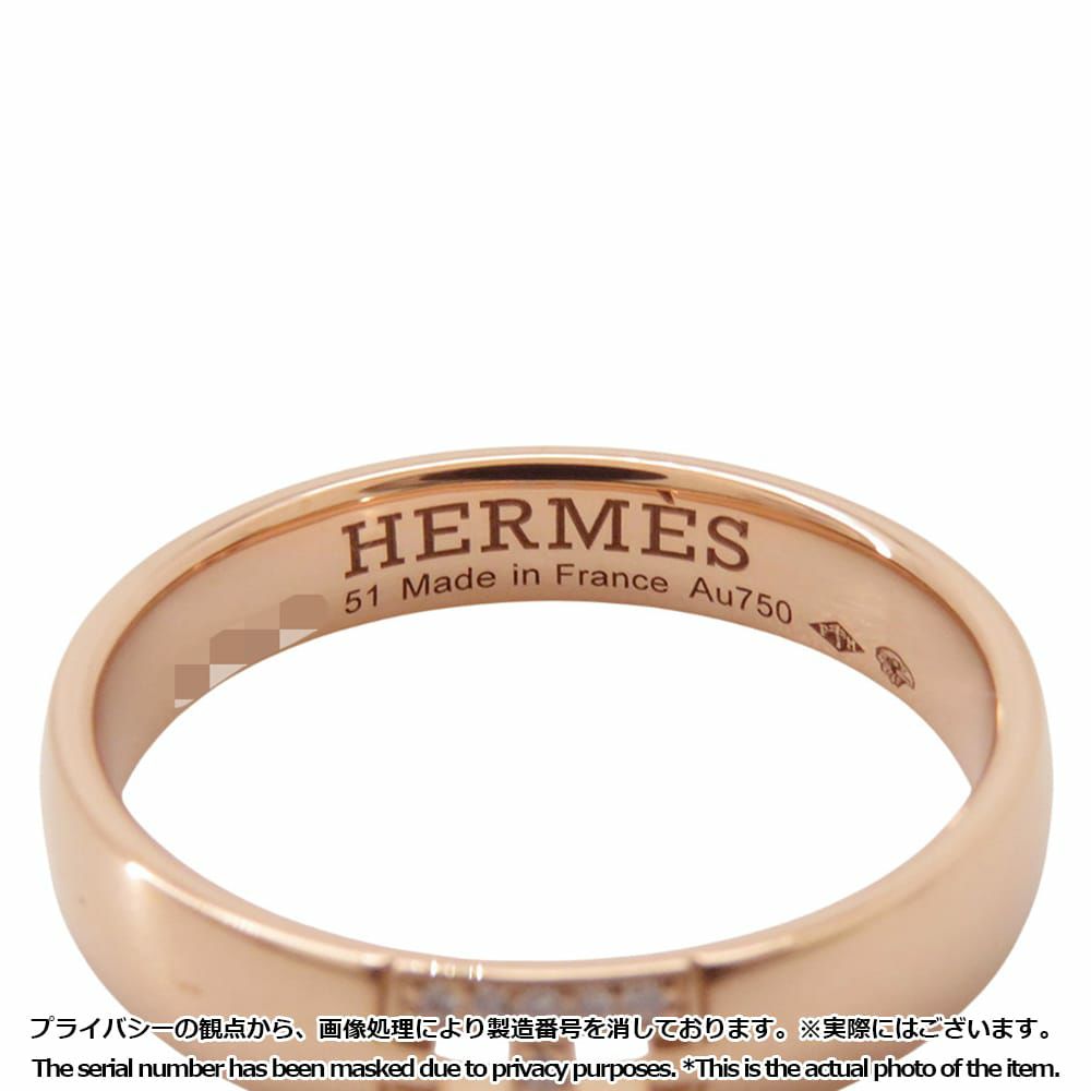 エルメス リング エヴァ― ヘラクレス ダイヤモンド 11P 0.02ct K18PG  