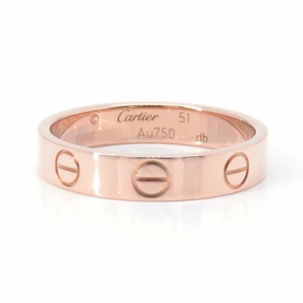 カルティエ リング ミニ ラブ K18PGピンクゴールド リングサイズ51 B4085251 Cartier LOVE ジュエリー 指輪