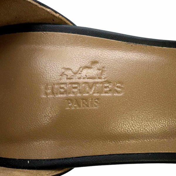 エルメス サンダル レジェンド カーフレザー レディースサイズ36 1/2 HERMES 黒