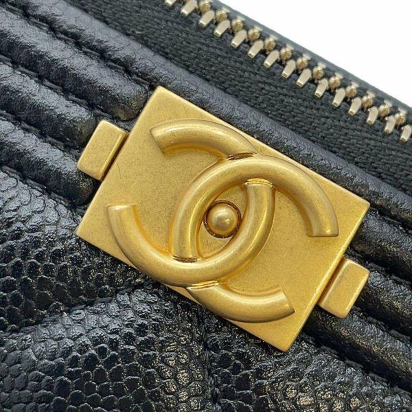 シャネル フォンケース ボーイシャネル キャビアスキン AP2756 CHANEL ポシェット 黒