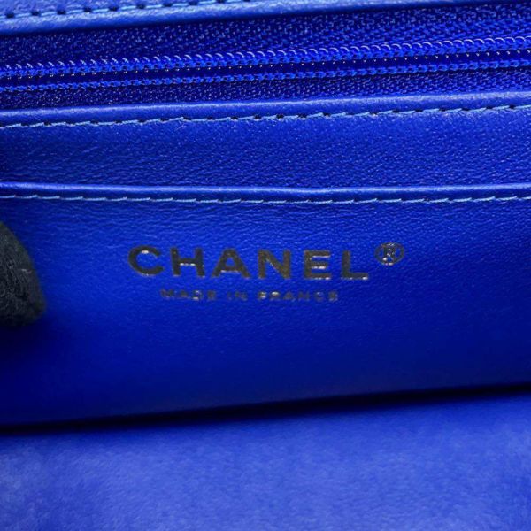 シャネル チェーンショルダーバッグ マトラッセ ココマーク トップハンドル ミニ フラップ ラムスキン AS2431 CHANEL