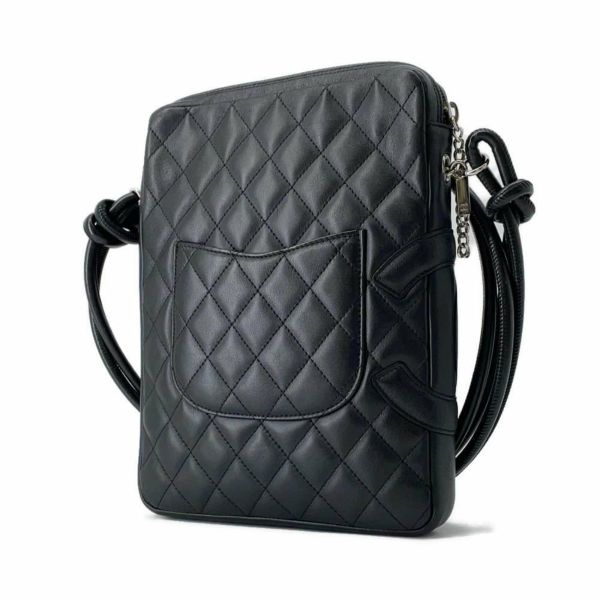 シャネル ショルダーバッグ カンボンライン ミディアム ココマーク カーフスキン A25178 CHANEL バッグ 黒