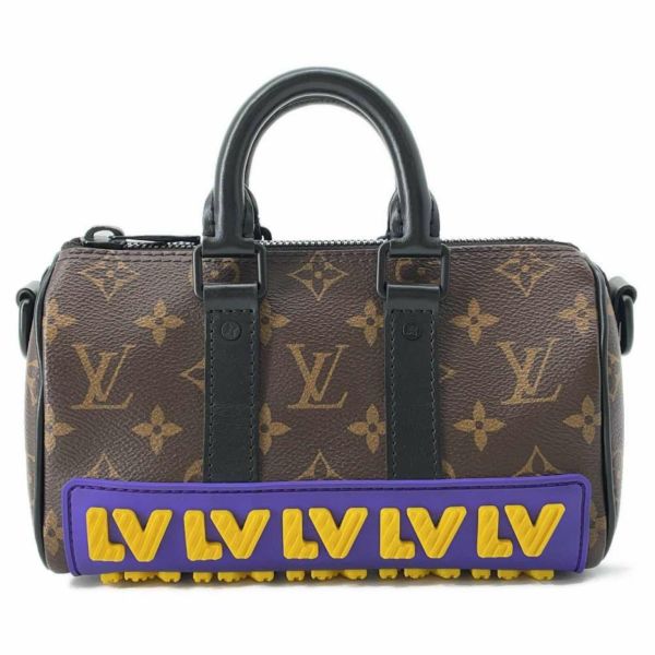 ルイヴィトン ハンドバッグ モノグラム/LVラバー キーポルXS M45788 LOUIS VUITTON 黒 ブラック