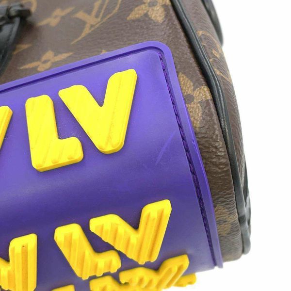 ルイヴィトン ハンドバッグ モノグラム/LVラバー キーポルXS M45788 LOUIS VUITTON 黒 ブラック