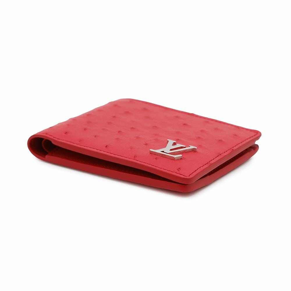 ルイヴィトン 二つ折り財布 オーストリッチ ポルトフォイユ・ミュルティプル LOUIS VUITTON 財布