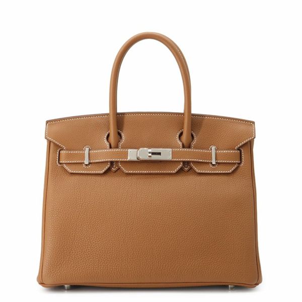 エルメス バーキン30 ゴールド/シルバー金具 トゴ W刻印 HERMES
