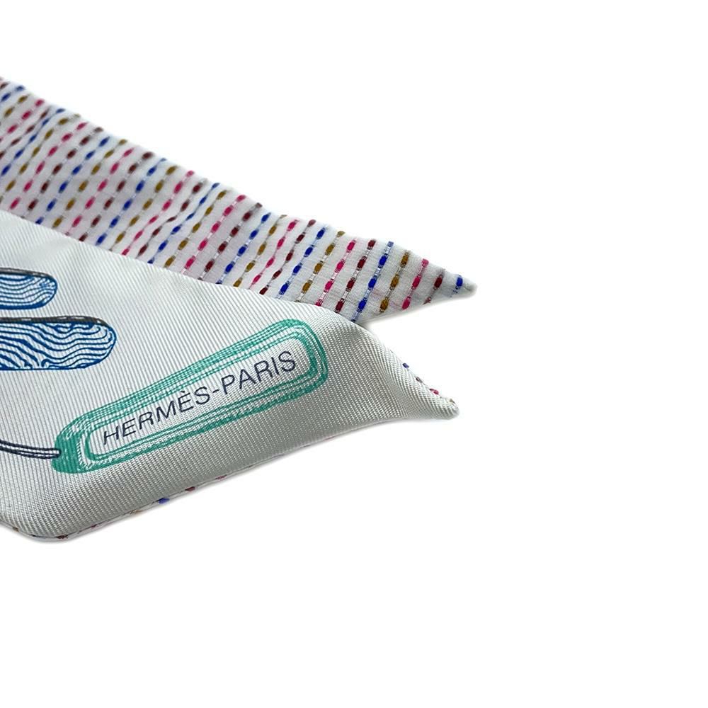エルメス スカーフ ツイリー シュヴァロスコープ ネオン ポワンティエ 刺繍 シルク HERMES 2023春夏
