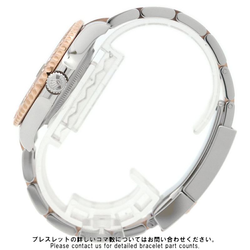 ロレックス ヨットマスター37 SS/K18PGピンクゴールド 268621 ROLEX 腕時計 ローズゴールド 黒文字盤