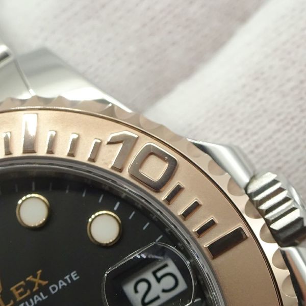 ロレックス ヨットマスター37 SS/K18PGピンクゴールド 268621 ROLEX 腕時計 ローズゴールド 黒文字盤