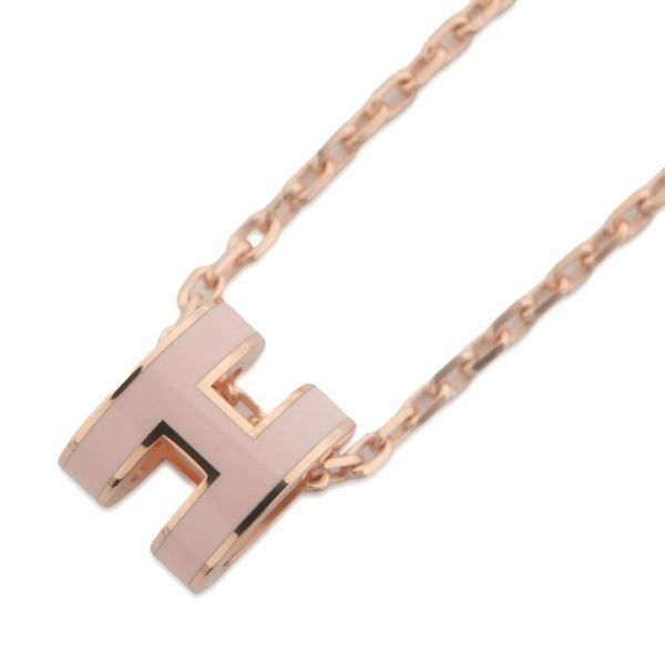 エルメス ネックレス ミニ・ポップアッシュ ピンク/ピンクゴールド金具 HERMES アクセサリー