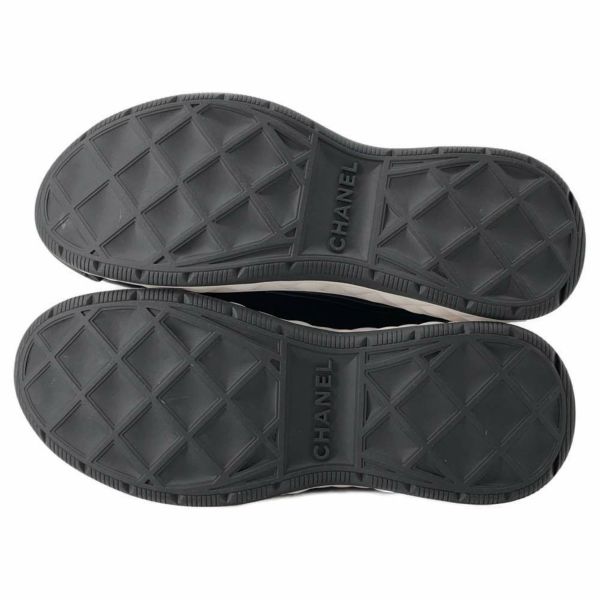 シャネル CHANEL スニーカー 36 黒 CHANEL シャネル スニーカー レザー ココマーク ブラック 36