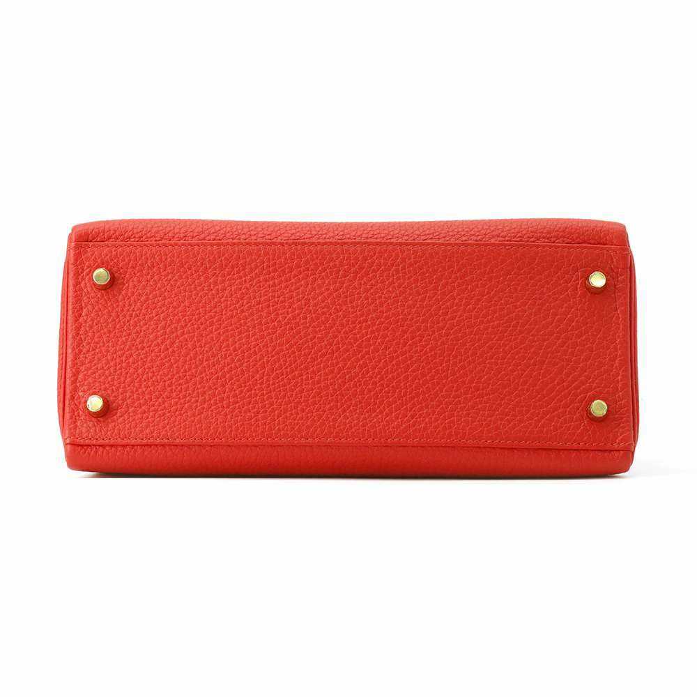 エルメス ハンドバッグ ケリー28 内縫い ヴェルソ ルージュクー/ゴールド/トゴ Z刻印 2way SPO