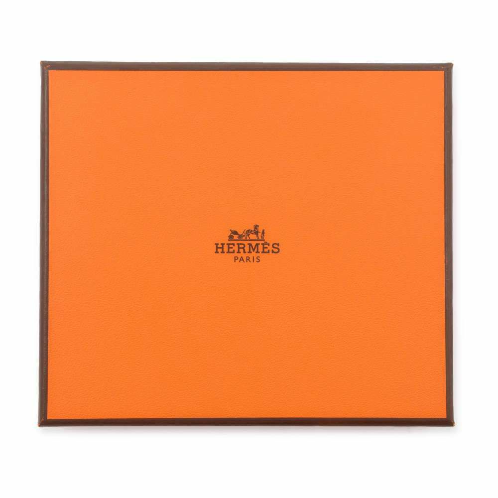 エルメス 二つ折り財布 セリエ コンパクト Sellier H ヴェールアマンド/シルバー金具 エヴァーカラー B刻印 メンズ