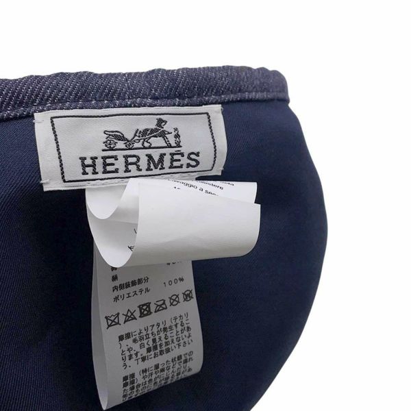 エルメス ベレー帽 ガブリエル  デニム サイズ58 HERMES 帽子