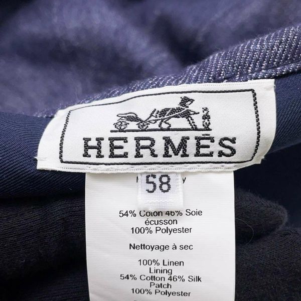 エルメス ベレー帽 ガブリエル  デニム サイズ58 HERMES 帽子