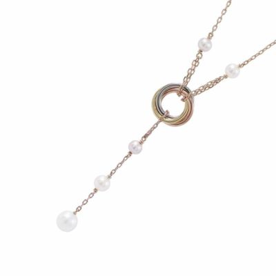 カルティエ ネックレス トリニティ ミニモデル SM K18PG K18YG