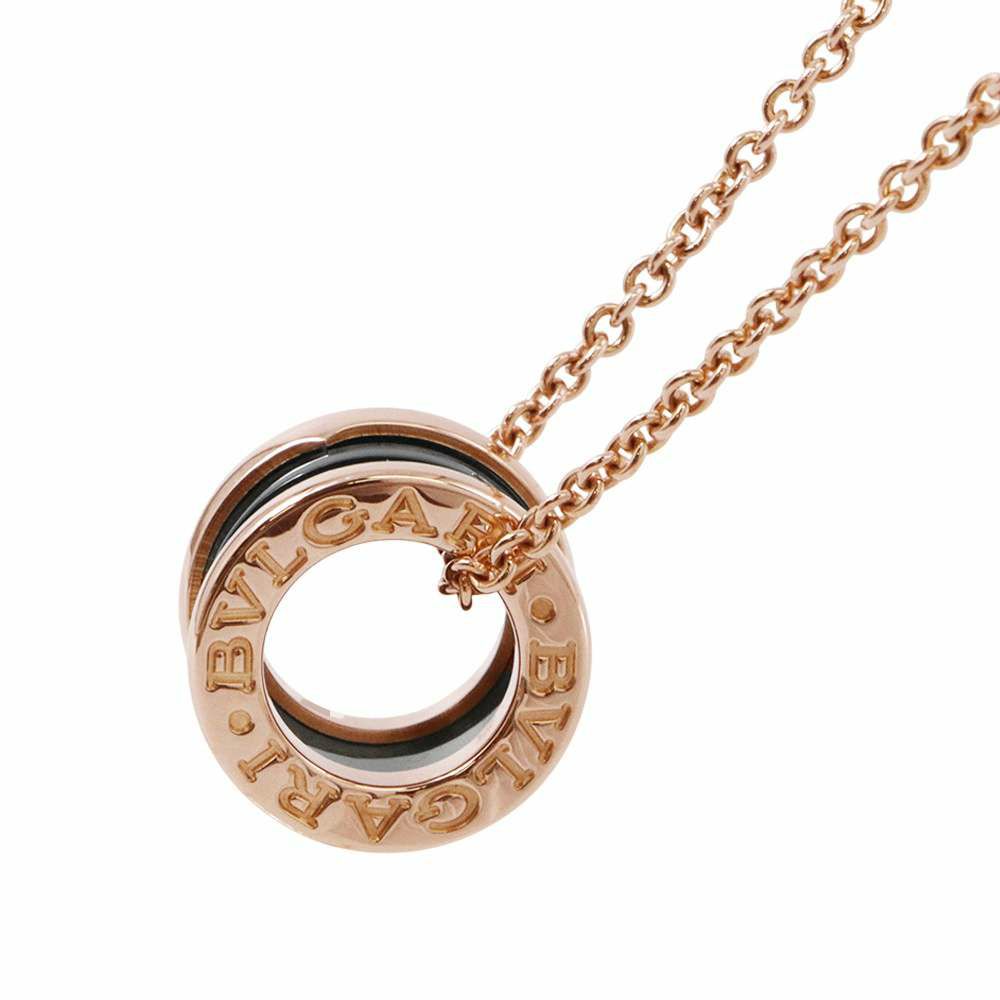 ブルガリ ネックレス ビー・ゼロワン B-ZERO1 K18PGピンクゴールド ブラックセラミック 346083 BVLGARI ペンダント