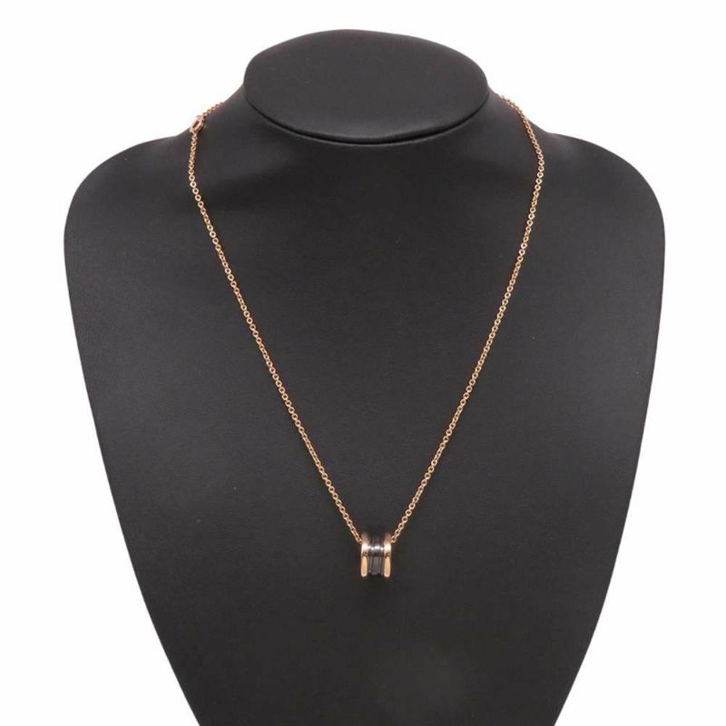 ブルガリ ネックレス ビー・ゼロワン B-ZERO1 K18PGピンクゴールド ブラックセラミック 346083 BVLGARI ペンダント