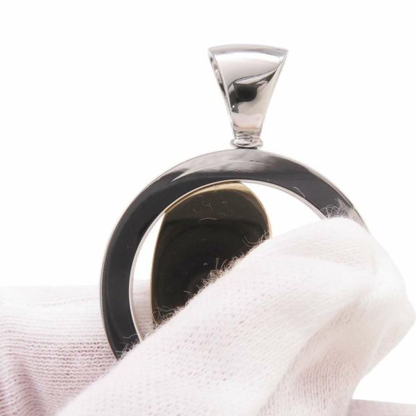 ブルガリ ペンダントトップ トンドハート ダイヤモンド K18YG/ステンレススチール BVLGARI