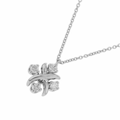 ティファニー バイザヤードペアシェイプダイヤネックレス 0.25ct