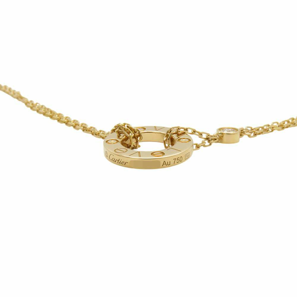 カルティエ ネックレス LOVE サークル ネックレス ダイヤモンド 2P 計  