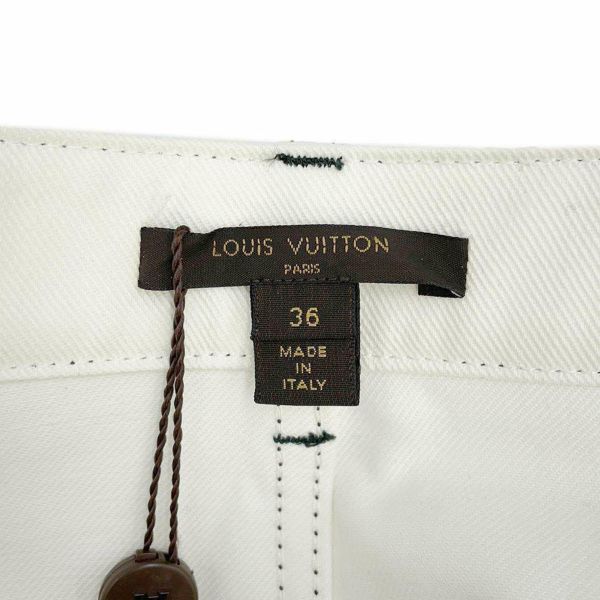 ルイヴィトン ボトムス ワッペン デニムパンツ レディースサイズ36 LOUIS VUITTON PANTS 白