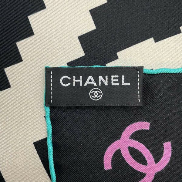 シャネル スカーフ ココマーク シルク CHANEL 黒