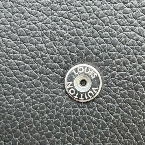 ルイヴィトン 三つ折り財布 カーフレザー ポルトフォイユ・ロックミニ M63921 LOUIS VUITTON 黒 ブラック
