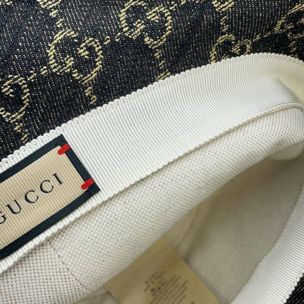 グッチ バケットハット GGデニム コットン サイズM 576371 GUCCI 帽子 黒