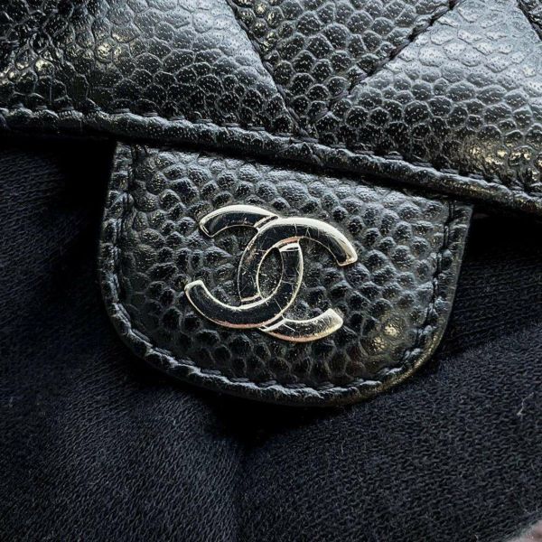 シャネル 三つ折り財布 クラシック スモール フラップ ウォレット キャビアスキン AP0231 CHANEL 黒