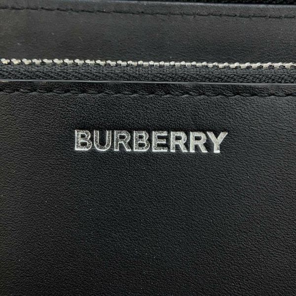 バーバリー 長財布 チェック PVC BURBERRY 財布 ラウンドファスナー 黒