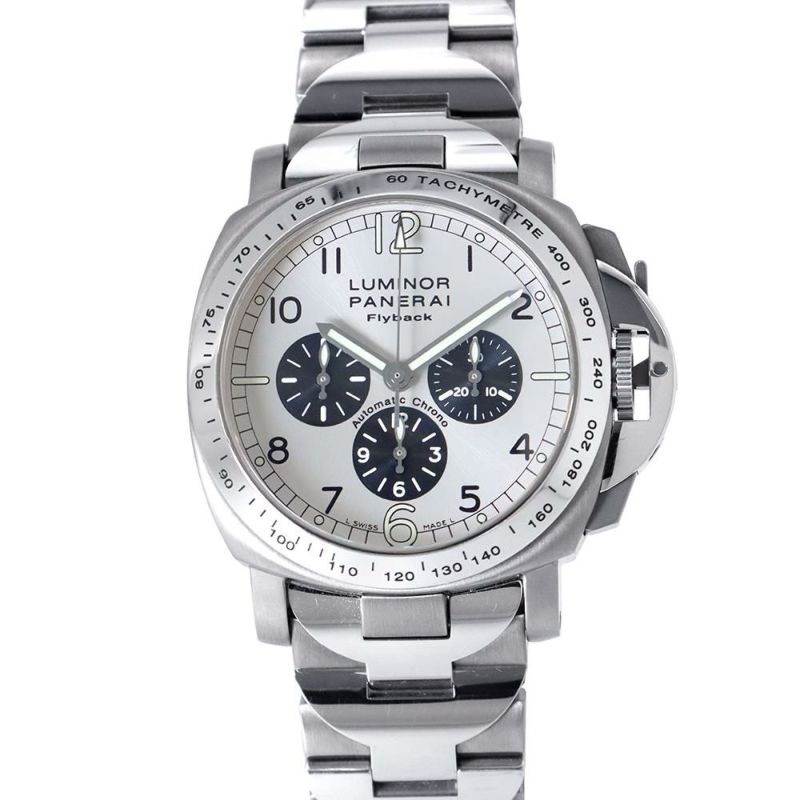 パネライ ルミノール クロノ フライバック PAM00060 PANERAI 腕時計 ウォッチ メンズ シルバー文字盤