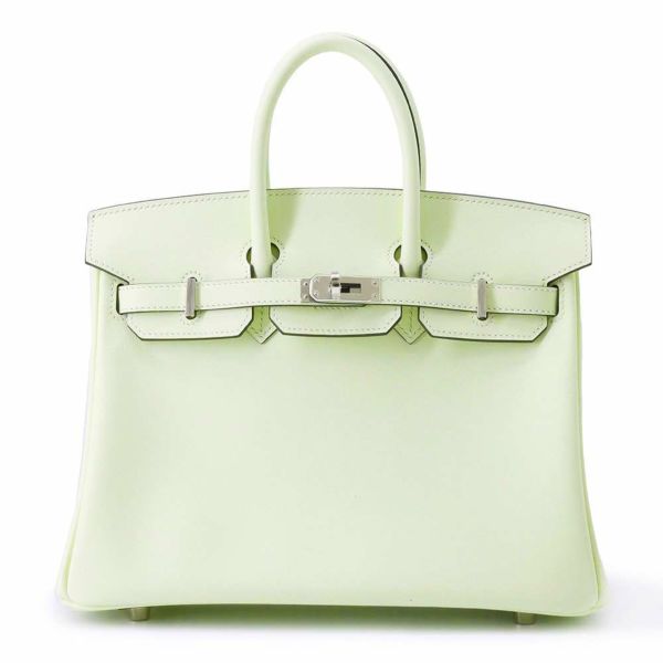 エルメス バーキン25 ヴェールフィズ/シルバー金具 スイフト B刻印 HERMES Birkin ハンドバッグ