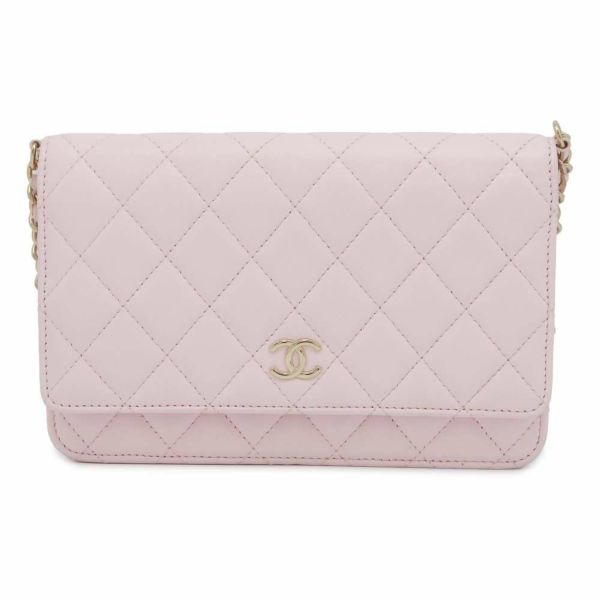 シャネル チェーンウォレット マトラッセ パール ココマーク ラムスキン AP2579 CHANEL 財布