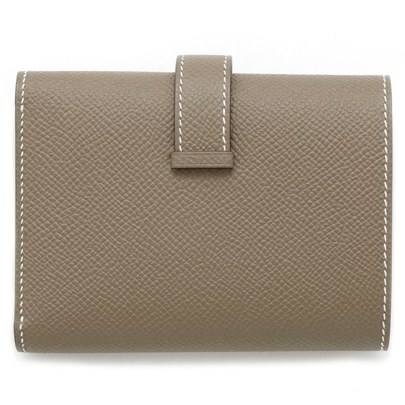 エルメス 三つ折り財布 ベアンコンビネ エトゥープ/ゴールド金具 エプソン W刻印 HERMES 財布