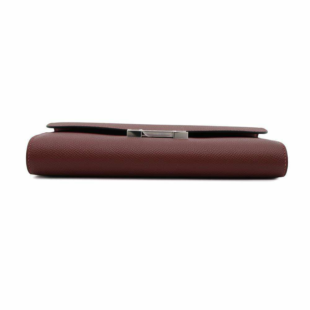エルメス 長財布 コンスタンス トゥーゴー ロング コルダージュ ルージュアッシュ/シルバー金具 エプソン W刻印 ストラップ2本付き