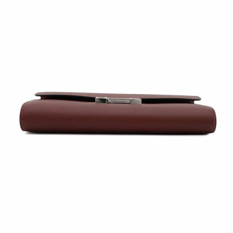 エルメス 長財布 コンスタンス トゥーゴー ロング コルダージュ ルージュアッシュ/シルバー金具 エプソン W刻印 ストラップ2本付き
