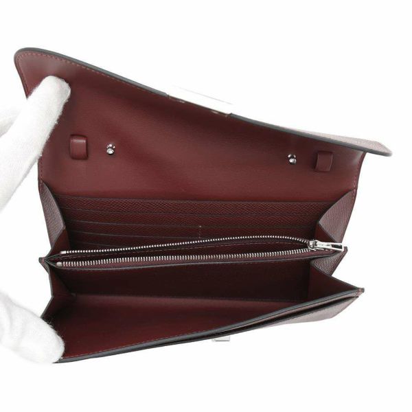 エルメス 長財布 コンスタンス トゥーゴー ロング コルダージュ ルージュアッシュ/シルバー金具 エプソン W刻印 ストラップ2本付き