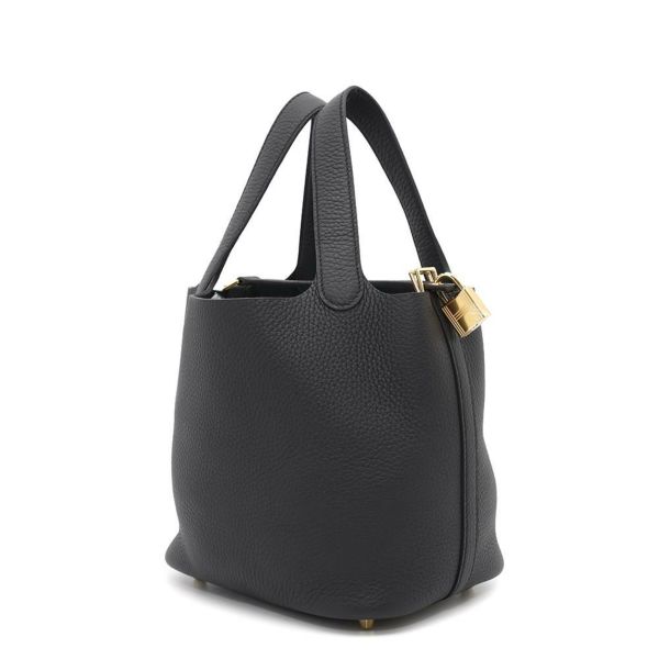 エルメス ハンドバッグ ピコタンロックPM ブラック/ゴールド金具 トリヨンクレマンス K刻印 HERMES 黒