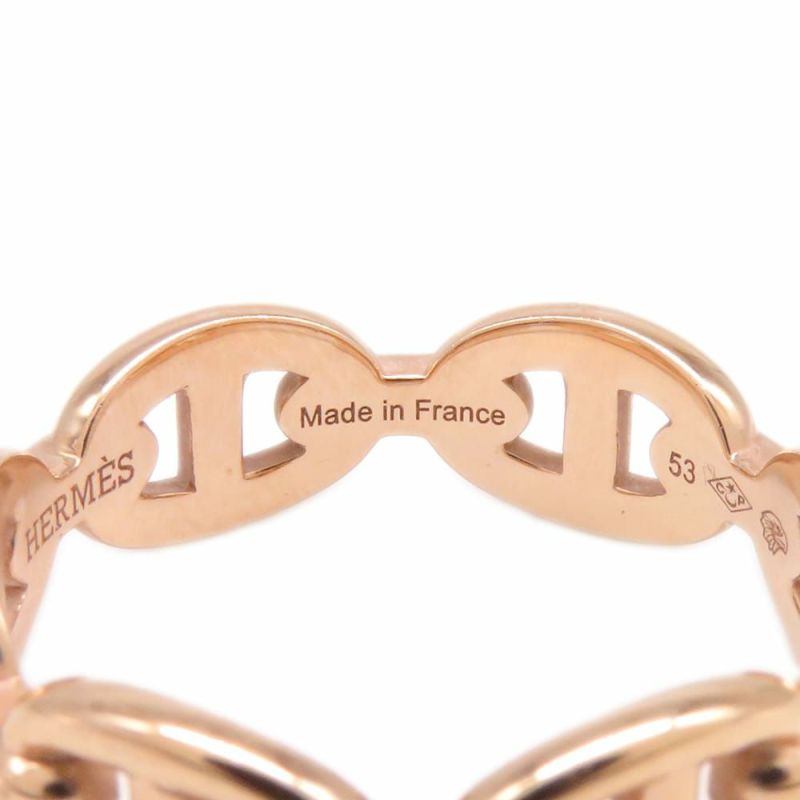 エルメス リング シェーヌダンクル アンシェネPM K18PGピンクゴールド リングサイズ53 HERMES 指輪