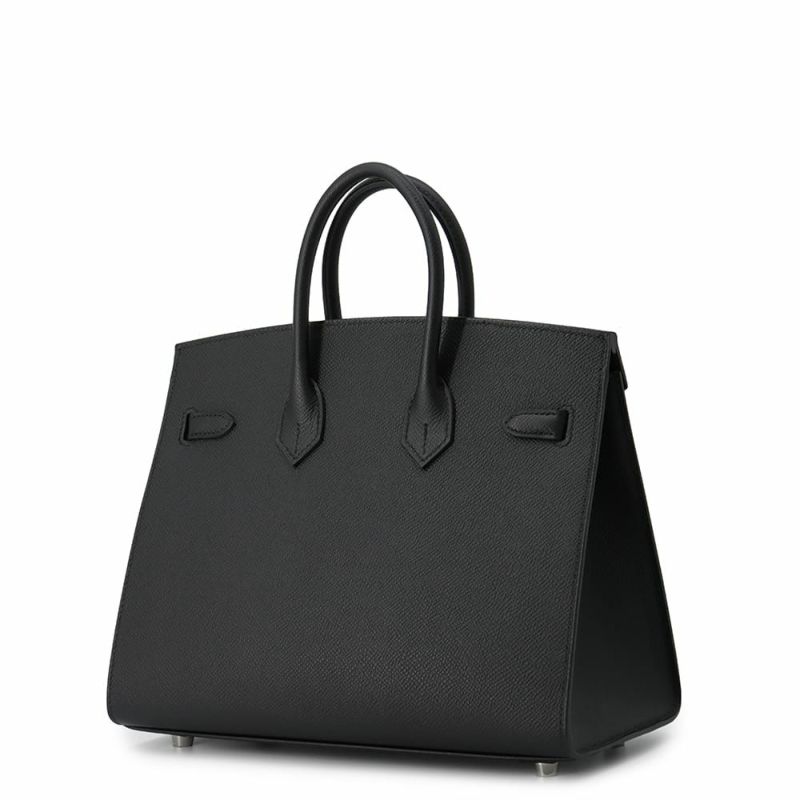 エルメス バーキン25 セリエ ブラック/エレクトラム金具 エプソン W刻印 HERMES Birkin ハンドバッグ 黒