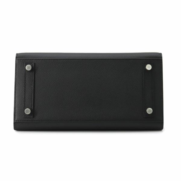 エルメス バーキン25 セリエ ブラック/エレクトラム金具 エプソン W刻印 HERMES Birkin ハンドバッグ 黒