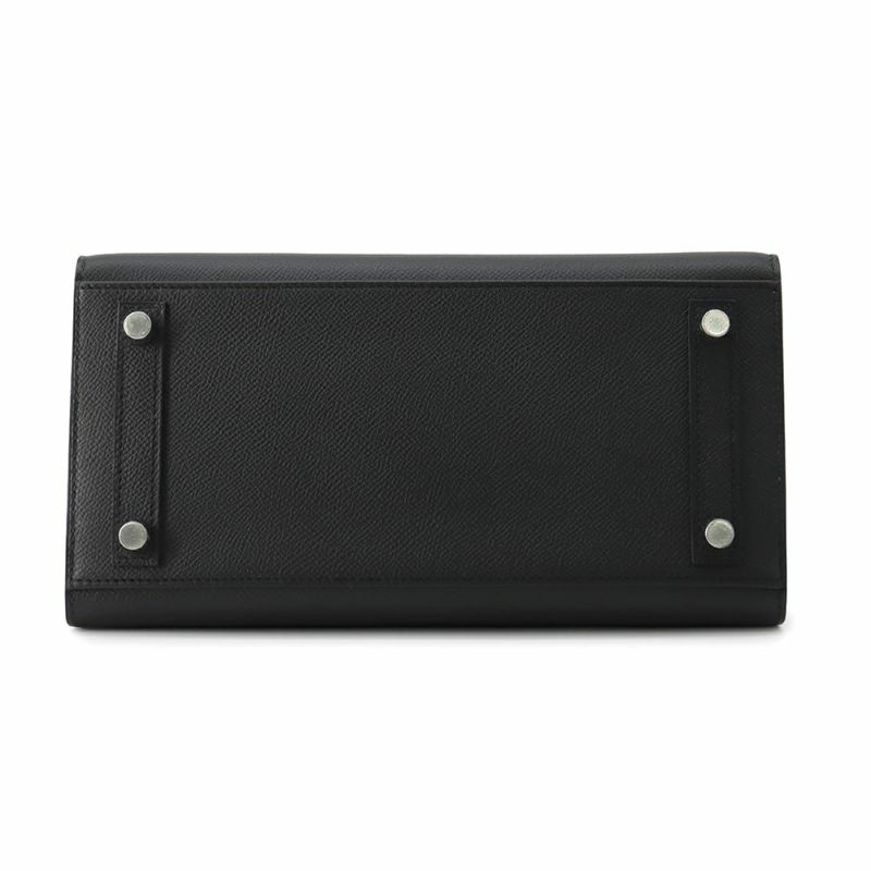 エルメス バーキン25 セリエ ブラック/エレクトラム金具 エプソン W刻印 HERMES Birkin ハンドバッグ 黒