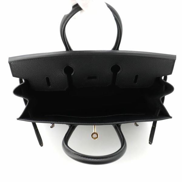 エルメス バーキン25 セリエ ブラック/エレクトラム金具 エプソン W刻印 HERMES Birkin ハンドバッグ 黒