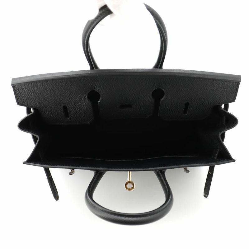 エルメス バーキン25 セリエ ブラック/エレクトラム金具 エプソン W刻印 HERMES Birkin ハンドバッグ 黒