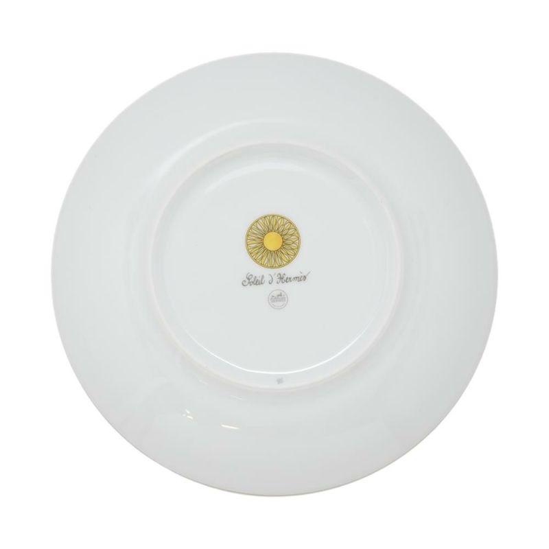 エルメス デザートプレート ソレイユ・ドゥ・エルメス NO.1 2枚セット ポーセリン HERMES 食器 ギフト ペア 白